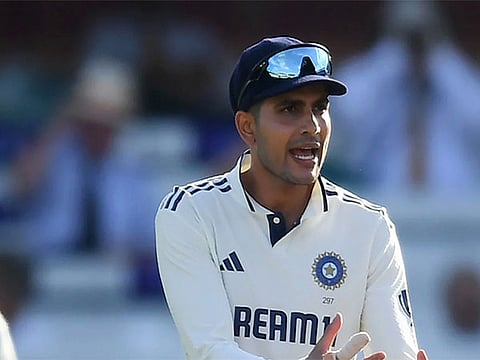 India's Shubman Gill speaks during a press conference at Emirates Old Trafford, Manchester, England, Tuesday July 22, 2025.