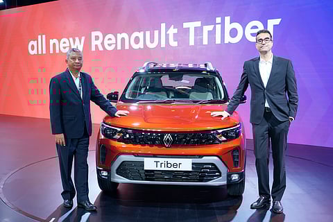 (L-R) Mr. Venkatram Mamillapalle, Managing Director, Renault India with Mr.Francisco Hidalgo, Vice President (Sales & Marketing), Renault India at the launch of All-New Triber in Mumbai