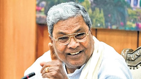 Chief Minister Siddaramaiah chairs a meeting with representatives of trade forums in Bengaluru on Wednesday.