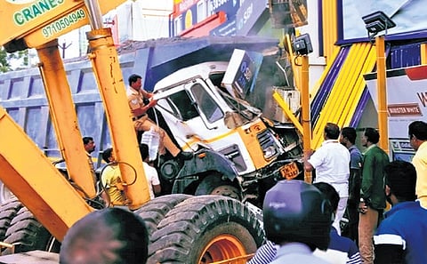  Ramprasad was standing outside an ATM kiosk in Guduvanchery  when the accident happened 