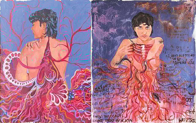 (L-R) 'Metamorphosis' & 'Witness' from the Autopsy series
