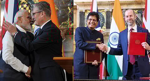 The agreement was signed by Union Minister Piyush Goyal and his British counterpart Jonathan Reynolds, in the presence of Prime Minister Narendra Modi and UK Prime Minister Keir Starmer. 
