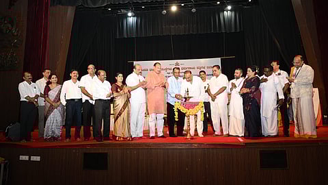 DK district in-charge and minister Dinesh Gundu Rao inaugurates the meeting of muzrai temple committee members in Mangaluru on July 25
