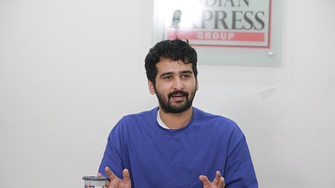 Shane Nigam at The New Indian Express office in Kochi.