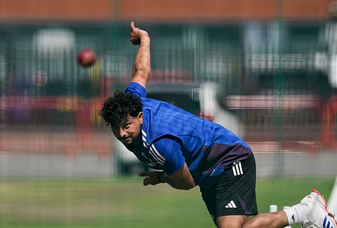 Kuldeep Yadav in the nets