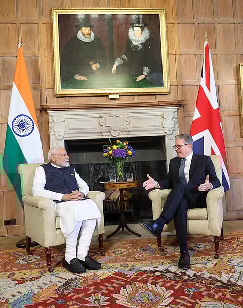 The agreement was signed by Union Minister Piyush Goyal and his British counterpart Jonathan Reynolds, in the presence of Prime Minister Narendra Modi and UK Prime Minister Keir Starmer. 