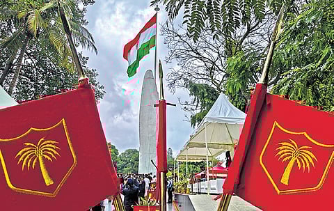 Kargil Martyrs Monument unveiled at the National War Memorial to mark the Kargil Vijay Diwas in Bengaluru on Saturday. 
