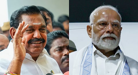PM Narendra Modi, Governor R N Ravi and other leaders at the Aadi Thiruvathirai event in Gangaikonda Cholapuram, Ariyalur district, on Sunday 