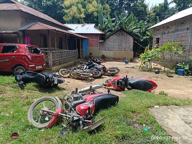 About 15 bikes and two cars were also damaged by the attackers. 