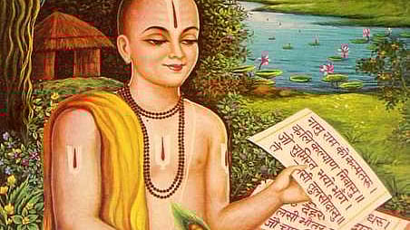 Tulsidas composing his famous Avadhi Ramcharitramanas