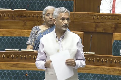 Congress MP Gaurav Gogoi speaks during a debate in the Lok Sabha on the Pahalgam terror attack and Operation Sindoor, at the Monsoon session of Parliament, in New Delhi, Monday, July 28, 2025.