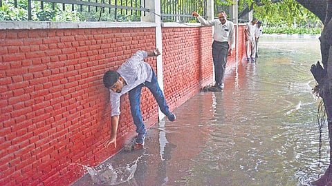 The IMD issues an orange alert following continuous rain in the first half of the day.