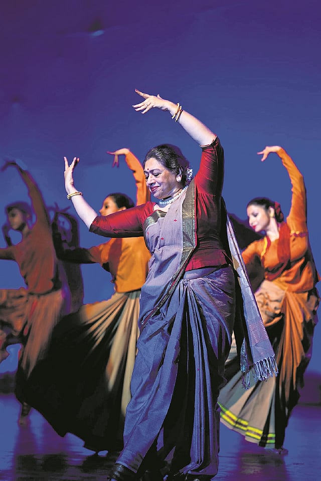 A still from Tanusree's recent performance in Hyderabad