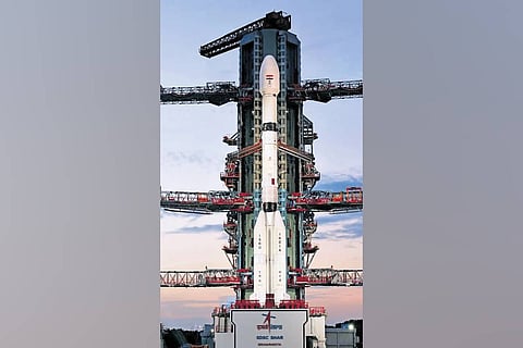NISAR mounted on the GSLV-F16 vehicle