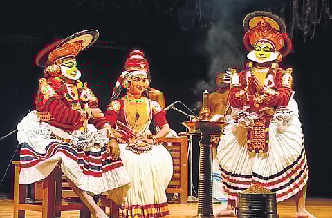 Mayaseethankam Kutiyattam performance on the opening day of the International Festival of Kutiyattam in Palakkad  on Tuesday.