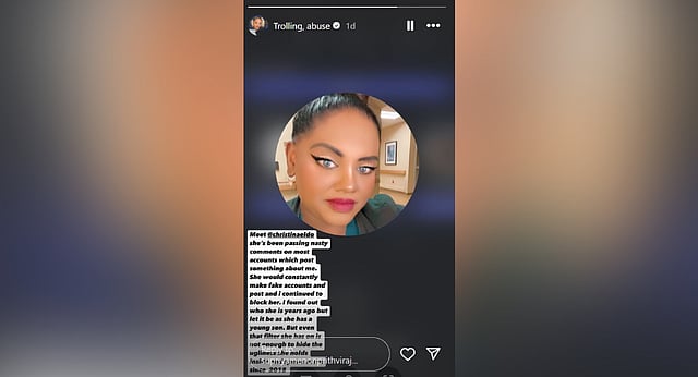 The woman Supriya identified is a nurse with a private Instagram account, having just 10 posts and 77 followers