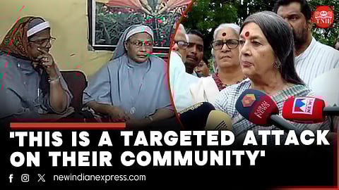 CPIM delegation led by Brinda Karat meets nuns in Chhattisgarh after being denied visit