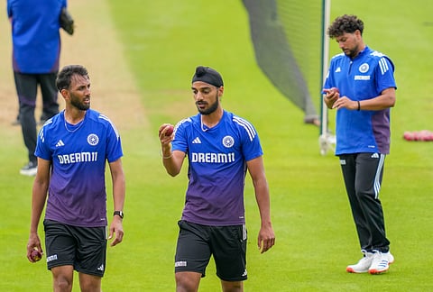 India's batter Yashasvi Jaiswal returns to the pavilion after getting dismissed by England's Gus Atkinson during the first day of the fifth Test.