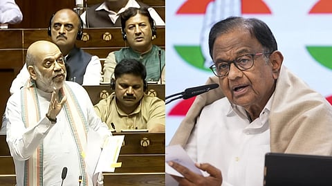 Union Home Minister Amit Shah , Senior Congress leader and former Union Home Minister P. Chidambaram.