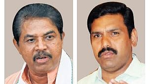 LoP in the Assembly R Ashoka (L) and Karnataka BJP president BY Vijayendra