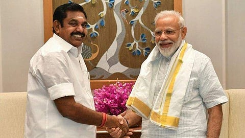 Tamil Nadu CM Edappadi K Palaniswami with PM Modi 