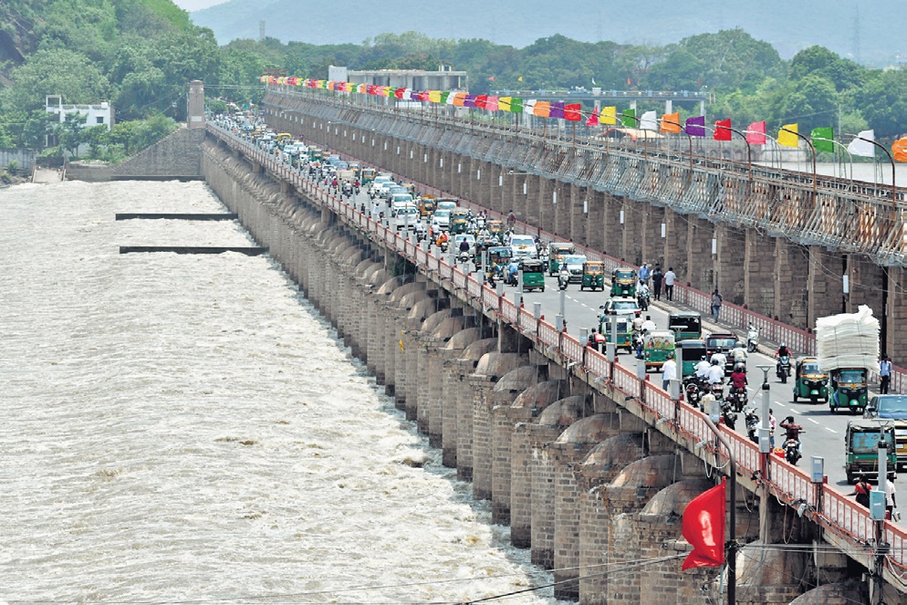 Following continuous inflows into the Krishna River, officials are releasing surplus water from Prakasam Barrage on Thursday.