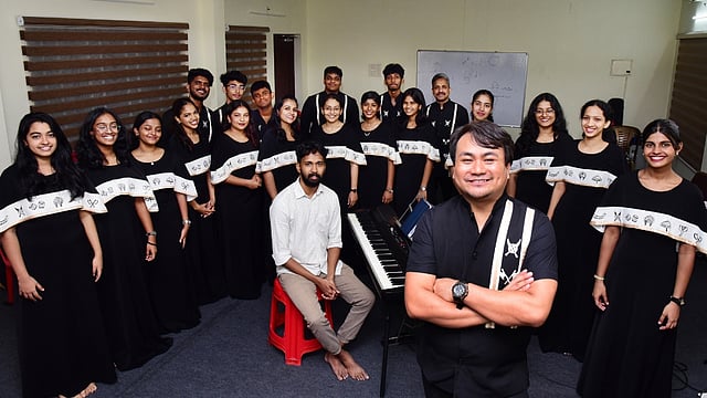 The Kerala Singing Ambassadors during a practice session