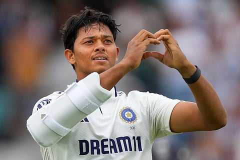 India players wait for the third umpire's decision on a successful DRS review for the wicket of England's Ollie Pope on Day 4