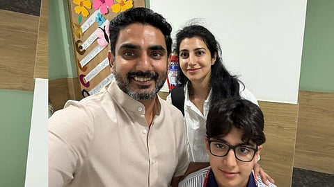 Rare day-off: Andhra Min Lokesh shares candid father-son moment