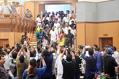 Chief Minister Pinarayi Vijayan and other ministers are heading to the venue to inaugurate the Kerala Film Policy Conclave - 2025, at the R. Shankaranarayanan Thampi Members Lounge in the Legislative Assembly complex on Saturday. 