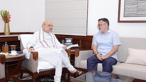 Former minister Imran Reza Ansari and HM Amit Shah