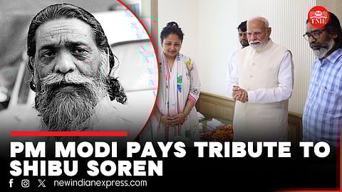 PM Modi pays tribute to Shibu Soren | Veteran Jharkhand leader passes away at 81
