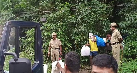 Before they could start the exhumation, the complainant told the officials that he would show a fresh spot and while they were on the way, they found the human remains under a tree on the ground.