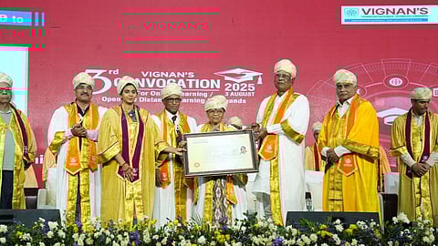 RR Sports Founder Galla Radha Rani was conferred with an honorary doctorate. 