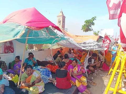The seventh round of talks between Minister P K Sekarbabu, senior officials of the Greater Chennai Corporation, Mayor R Priya, and the labour rights union over the ongoing protest by sanitary workers once again ended without resolution.