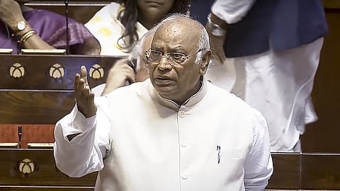 Leader of Opposition in the Rajya Sabha Mallikarjun Kharge 