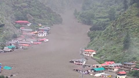 The cloudburst took place in the catchment area of the Kheer Ganga river.