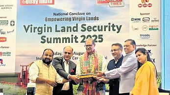 Deputy CM Pravati Parida and others at the foundation stone-laying ceremony of the Cuttack Silver Filigree CFC, at Bidanasi on Tuesday.