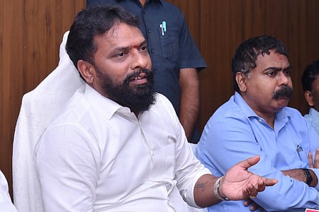 Labour Minister Vasamsetti Subhash. 