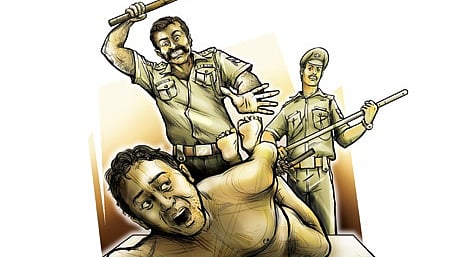 Rabindra’s family members on Wednesday alleged that he was thrashed mercilessly and stripped naked by the cops in police custody. 