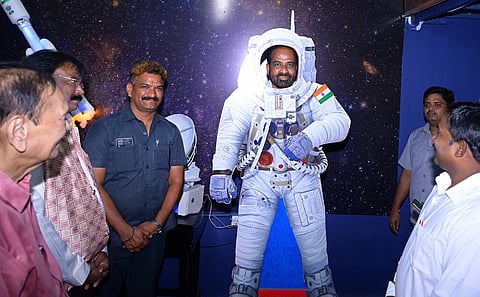 Health minister Satya Kumar Yadav visits Ghora science centre in Vijayawada on Tuesday.