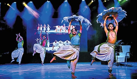 Artists performing the ‘Indian Swan Lake’ at Utkal Rangamancha