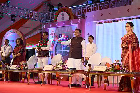 Actress Madhuri Dixit Nene was announced as the brand ambassador of Odisha Handlooms by Chief Minister Mohan Charan Majhi on the occasion of National Handloom Day.