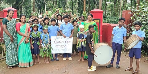 Chennangi Government Primary School, located in a tribal settlement in South Kodagu, has introduced a unique concept called Dinnakondu Karyakram, a special programme held every day.