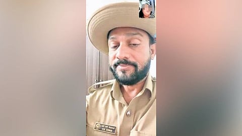 Saleem put on the uniform and made a video call to his wife.