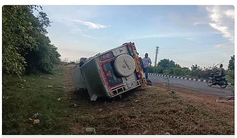 Three persons were killed and seven others suffered severe injuries in a road accident near Chakicherla in Ulavapadu mandal, Nellore district.