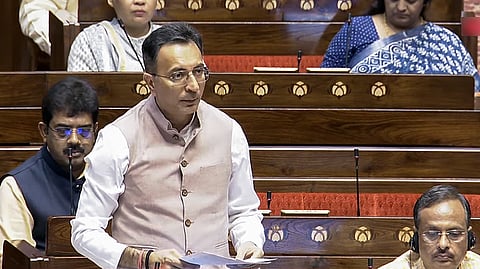 Union Minister of State for Commerce and Industry Jitin Prasada speaks in Rajya Sabha.