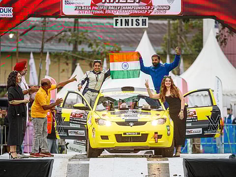 India racer Nikeetaa Takkale (L) had a memorable outing in Indonesia