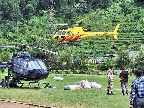 Indian Army's MI-17 and Chinook helicopters, alongside state choppers, tirelessly work on the mission, navigating the challenging mountainous terrain.