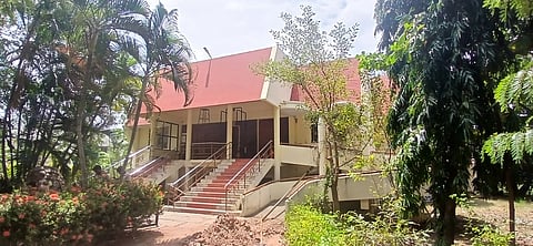 Workers give final touches to the upcoming Fun Science Gallery at Anna Science Centre-Planetarium in Tiruchy, set to open in the coming weeks.